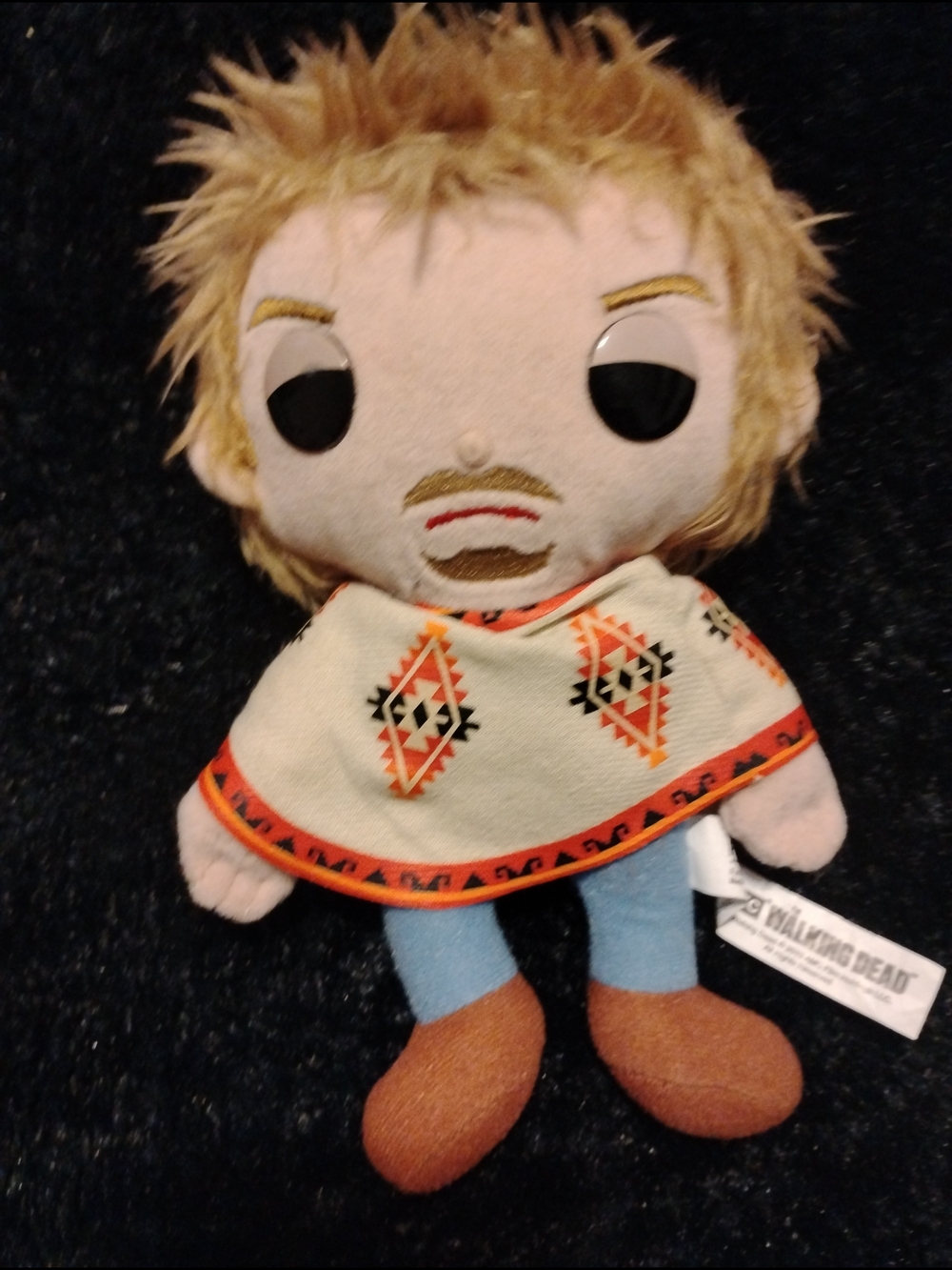 The Walking Dead Plush Doll - Tan Hair, Cream & Orange Poncho